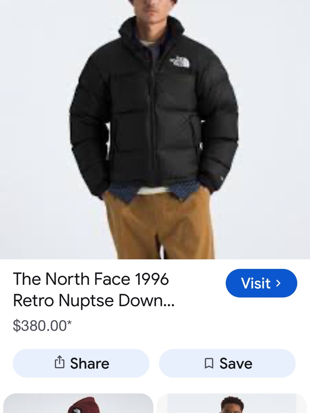 The North Face Black 1996 Retro Nuptse jacket NWOT